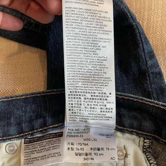 Levi's Men's 511 Skinny Black Label Blue Jeans Size 30x32 - Picture 9 of 11